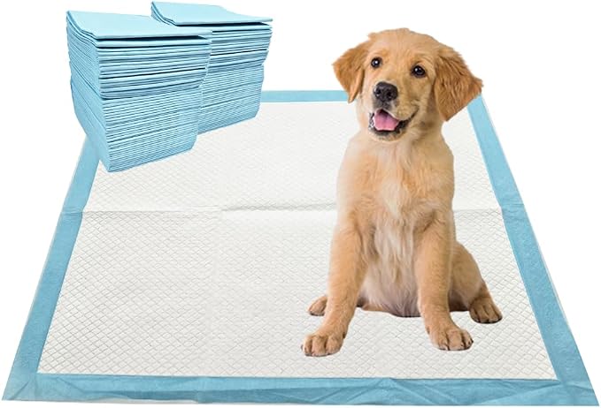 Puppy Pee Pads, 22 x 22 Inch 100 Count Dog Potty Training Pads Blue | Leak-Proof Pet Pads for Dogs, Quick Absorb 6-Layer Design, Ideal for Small Puppies, Cats, Kittens, Rabbits, and Guinea Pigs