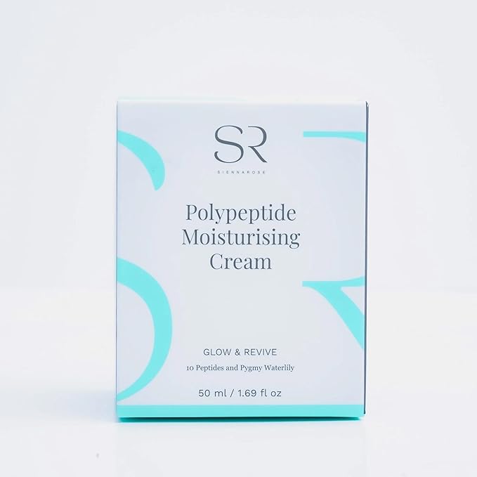 BioMiracle Sienna Rose Polypeptide Moisturizing Cream, Glow & Revive, 10 Peptides and Pygmy Waterlily, 50 ml / 1.69 fl oz