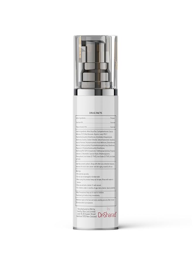 Healthy Skin Lab Protect Tinted Moisturizer & Mineral Sunscreen SPF 50, Anti-Aging, Lightweight Makeup With Broad Spectrum UV Protection + Hyaluronic Acid, Dermatologist-Tested, All Skin Types, 1.8 oz