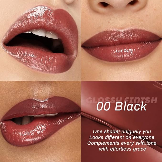 evpct 2Pcs Nude Brown Honey Lipstick Tinted Lip Balm, Sheer Hydrating Shine Tinted Lipstick for Women, Moisturizing Lip Color, Nourishing Tinted Lip Balm Plumper Gloss Stain, Glossy Shiny Finish