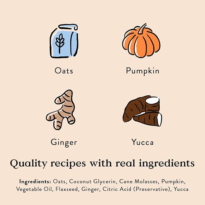 Bocce's Bakery Digestive Support Soft Chewy Dog Treats, Pumpkin Ginger, 6oz | Oven Baked, Wheat-Free Everyday Dog Treat Cookies - Made with Real, Limited Ingredients and Baked in The USA