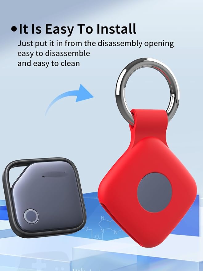 Case for UGREEN Tracker Tags, Shockproof Silicone Cover. | Shockproof & anti - slip, protects against scratches. Precise cutouts ensure full functionality. Red(2 Pack).