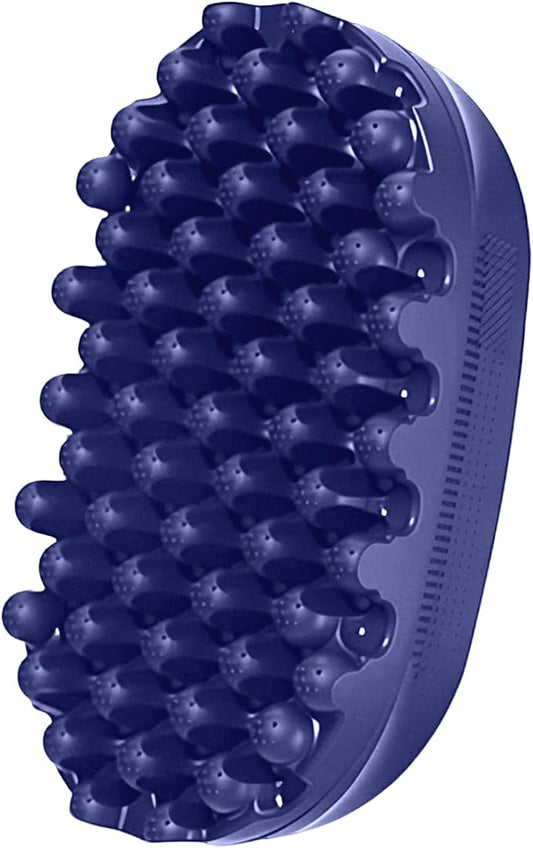 Rubber Curling Hair Brush，Premium Twist Tool for Afro Hair，Ideal for Curly, Coiled, 4C Hair，Quick & Easy Styling，Blue
