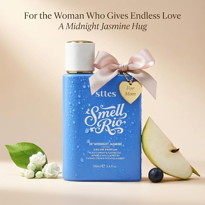 Sttes Smell Rio Perfume 06# (Midnight Jasmine) – Perfume for Women – Long-Lasting Hair Black Currant, Jasmine & Vanilla Notes – Elegant Scentual Fragrance Eau de Parfum 100ml (3.4 fl oz)