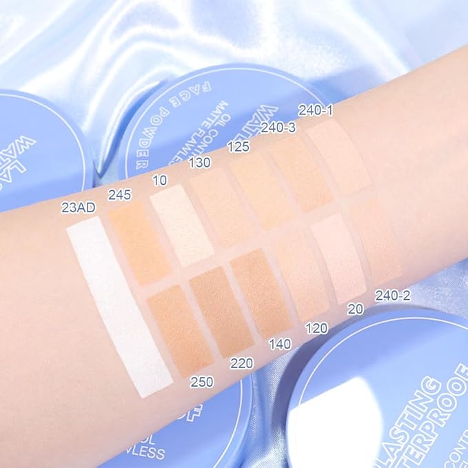Oil Control Matte Perfection Face Powder Compact For Women, Matte Smooth Flawless Setting Powder Makeup, Polvo Compacto De Maquillaje, Waterproof Long Lasting, 0.35Oz, (220 Sand, 1)