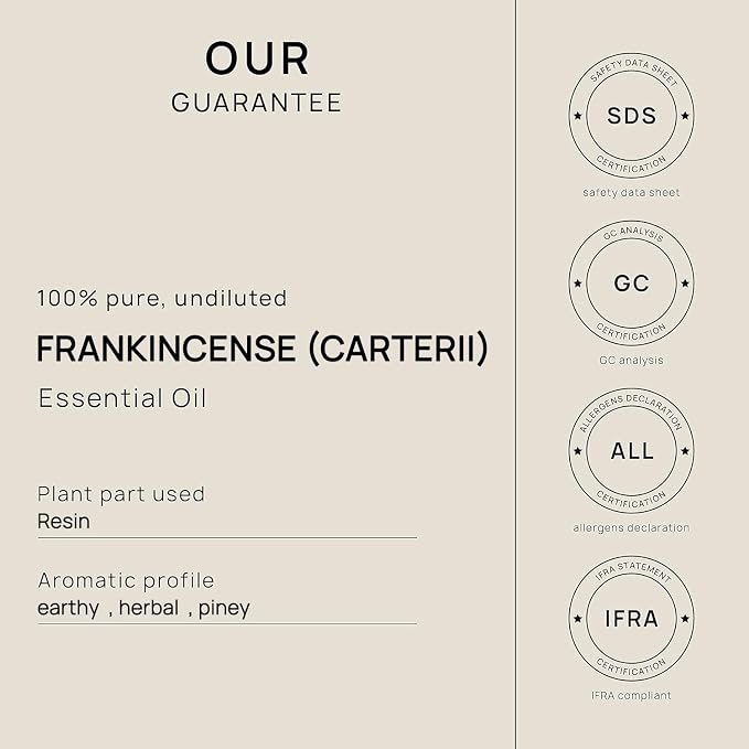 VINEVIDA Frankincense (Carterii) Essential Oil - Gallon Frankincense (Carterii) Oil Undiluted - Bulk Gallon Essential Oil for Soap Making