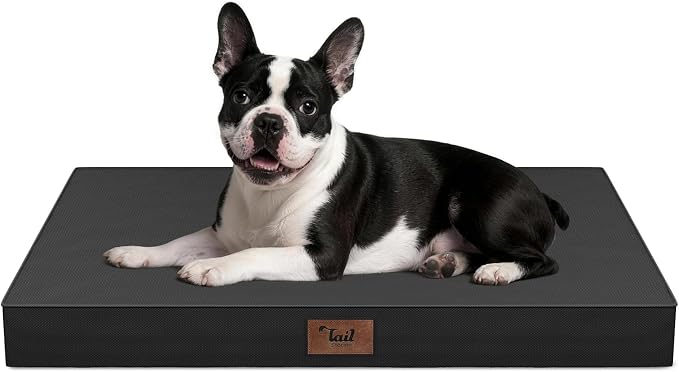 Orthopedic Waterproof Dog Bed for Small Dogs and Cats | Egg Crate Foam for Joint Support, Fits 30x19 Crates, TPU Waterproof Layer, Machine Washable 1680D Oxford Cover, Up to 30 lbs