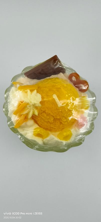 Generic Ice Cream Aromatherapy Candles, Glass Goblet, Decorative Dessert Shape, Fruit Fragrance, Birthday Festival Party Mother Gift (Coconut Fruit)