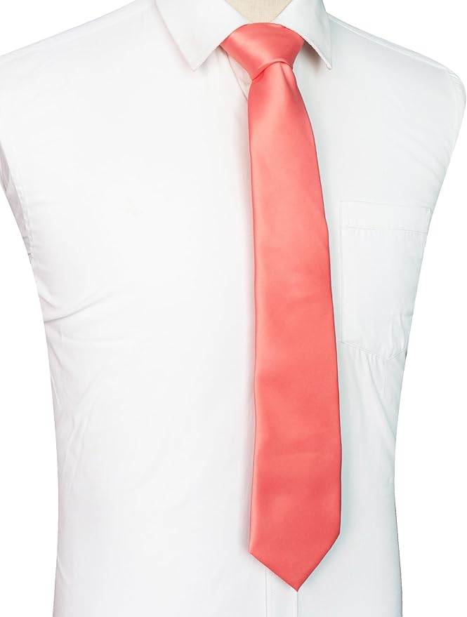 JEMYGINS Solid Color Tie Mens Necktie for Business and Wedding