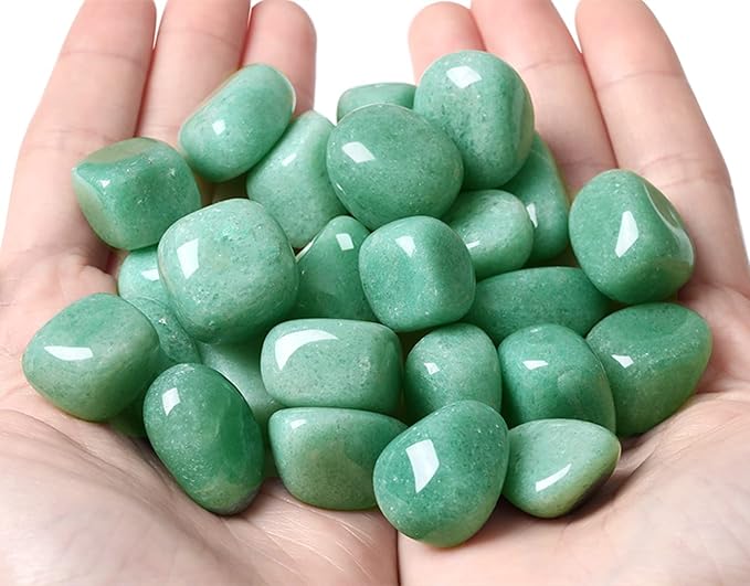 DUQGUHO Green Aventurine Healing Crystals Stones Set Natural Bulk Crystals Tumbled Polished Irregular Crystal Stones Bulk Rocks 0.45 lbs