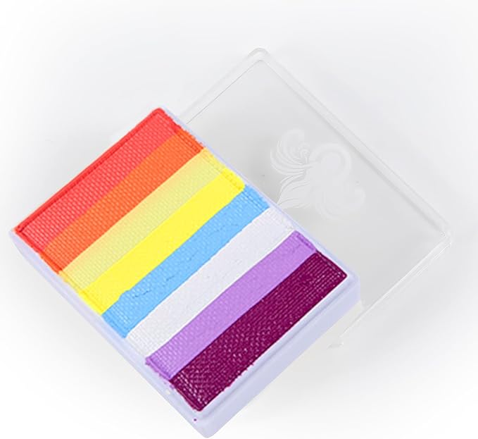 Anka Bella Professional Water Activated Rainbow Cake Face Paint（Sunrise Harbor）50gm,Hypoallergenic, Non-Toxic,Face Body Painting Makeup