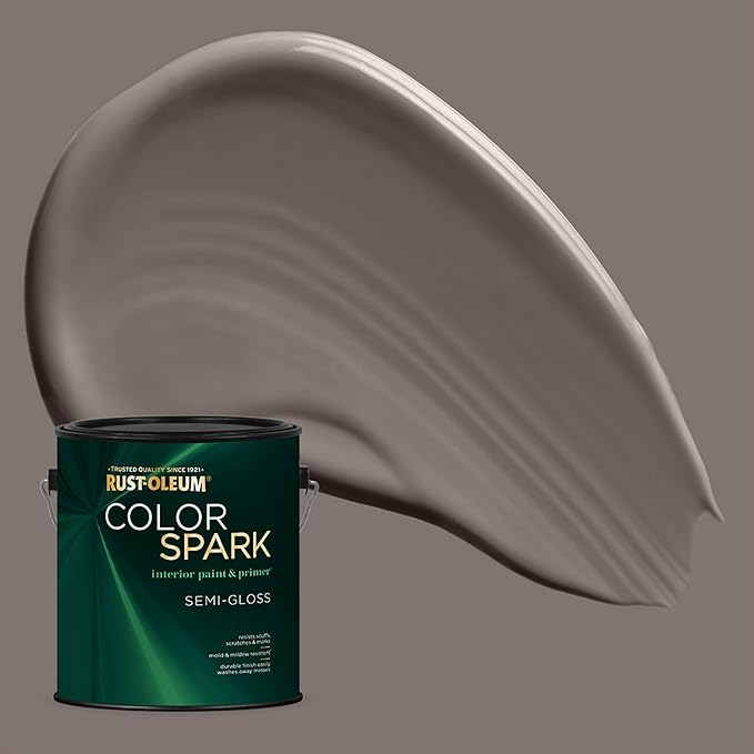 Rust-Oleum Color Spark Interior Paint and Primer in One, Semi-Gloss, Fawn, 1 Gallon