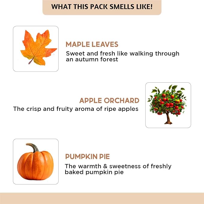 Folkulture Autumn Essential Oils For Diffusers for Home |Fall Essential Oil Set of 6 for Aromatherapy, Relaxation | Pumpkin Spice,Fall Leaves,Vanilla Fragrance Oils for Candle, Soap Making Fall Scents