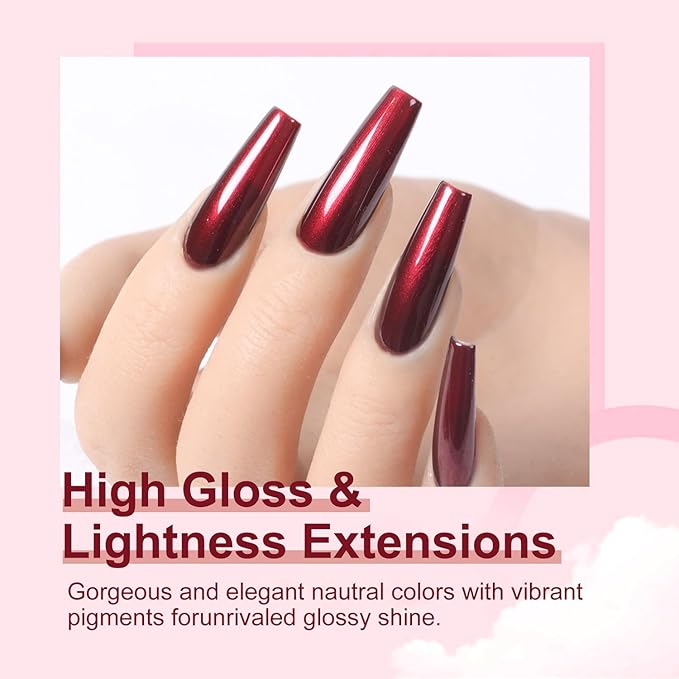 Major Dijit Quick Dry Nail Polish Pearl Wine Red Summer Nail Lacquer for Nail Art Regular Nail Polish 0.41 fl oz.