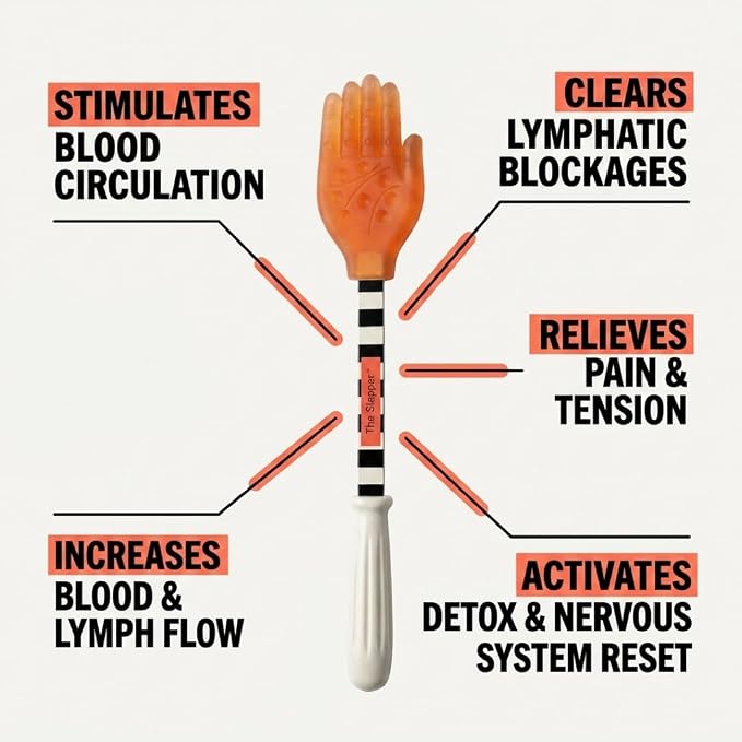 Lymphatic Drainage Massage Tool & Body Massage Paddle with Stainless Steel Acupressure Roller Ball, Gua Sha Body Scraping Tool for Muscle Recovery & Fascia Release