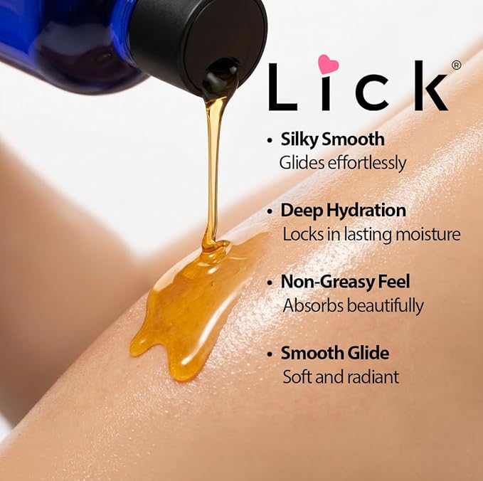LICK Whipped Cream Creamy Scented Body Oil – Non-Greasy Daily Hydration with Almond Oil & Vitamin E – 4 oz