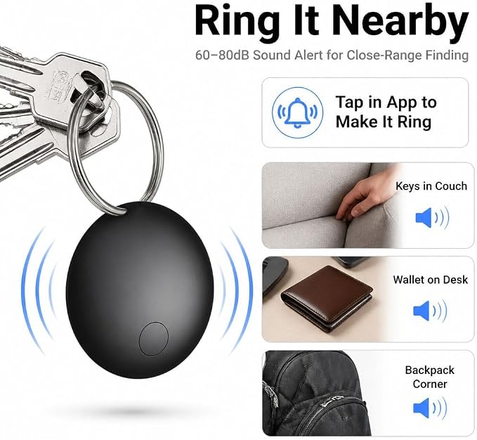 GPS Tracker for Vehicles No Monthly Fee (Android Only) - 2 Pack | Mini Car Tracker Tag, Tracking Devices, Hidden Compatible with Google's Find Hub for Pet, Car, Key, Luggage