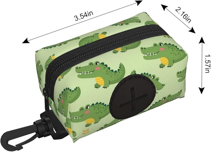 Dog Treat Pouch Dog Poop Bag Holder For Leashes Puppy Supplies for Training and Walking Cute Crocodile Cartoon Travel Accessories