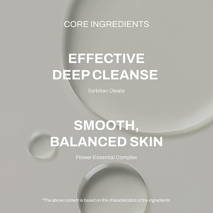 Whamisa Organic Flowers Cleansing Oil, Face Cleanser, Postbiotic-Rich Makeup Remover for Deep Cleansing, Pore Care, Rolling, Fermented, Easy Clean, Korean Skin Care (260ml)