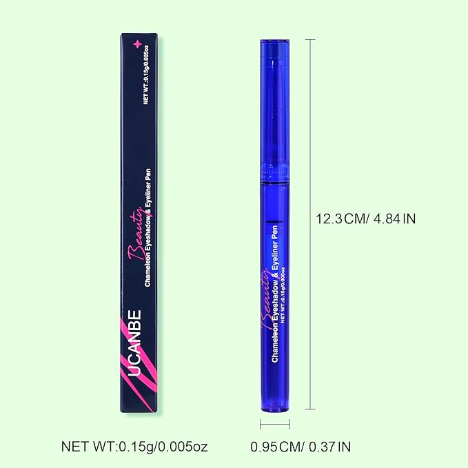 UCANBE Chameleon Eyeshadow & Eyeliner Gel Pencil-Multichrome Shifting Colors Metallic Glitter Eye Makeup,Waterproof Long-Lasting Smudge-Proof Multi-Dimensional Color (Forest Green to Chartreuse Gold)
