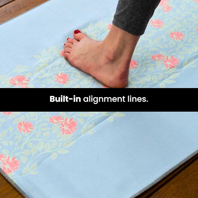 Yoga Drip Hot Yoga Towel – Non Slip Yoga Mat Towel with Corner Pockets, Silicone Grip Dots & Subtle Alignment Lines | Sweat Absorbent, Moisture Wicking, Quick Dry | No Bunching or Sliding | 72” x 26”