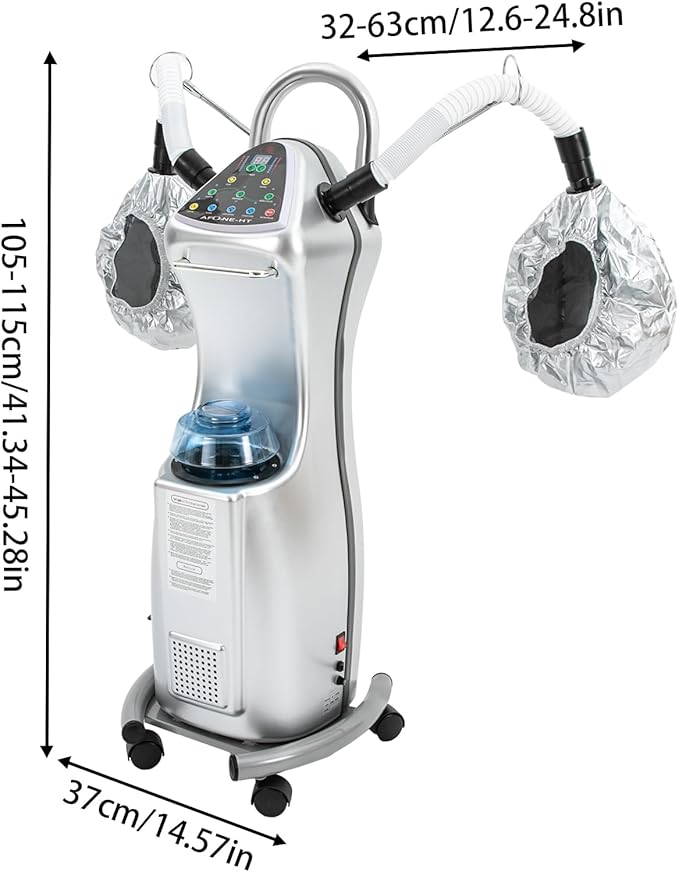 Professional Stand Hair Steamer, 650W Multifunctional Hair Treatment Machine Hair Color Processor, Freestanding Stand SPA Machine with Rolling Base for Beauty Salons, Hairs Salons, Home