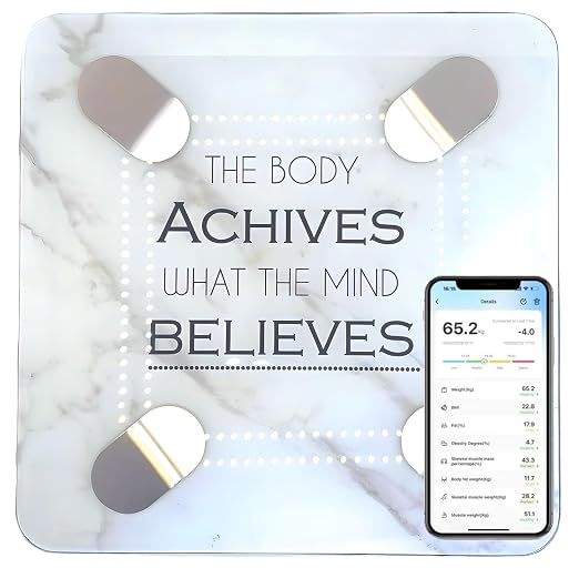 Body Basics Bluetooth Smart Scale - Digital Bathroom Scale with BMI & Body Fat Monitor, Health Analyzer, 400 lbs Capacity, Smartphone App Compatible (The Body Achieves What The Mind Believes)
