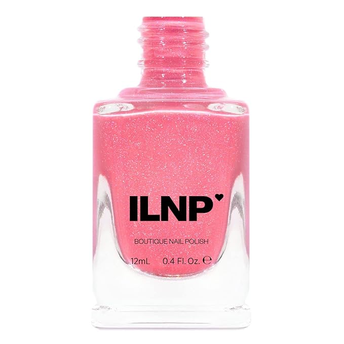 ILNP Paper Heart - Brink Pink Holographic Nail Polish