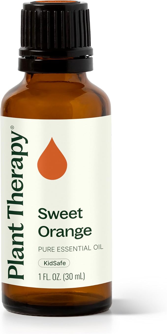 Plant Therapy Sweet Orange Essential Oil, 30 mL (1 oz), 100% Pure and Undiluted, Great for Diffusers and DIY Skin Care
