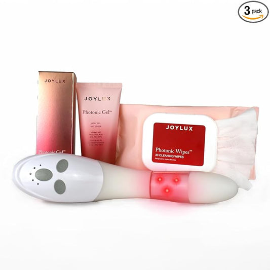 Joylux - vFit device, Photonic Gel & Wipes Set, Feminine Health Device for Women, Promotes Natural Hydration, For At-Home Wellness and Self-Care (3-Pack Set)