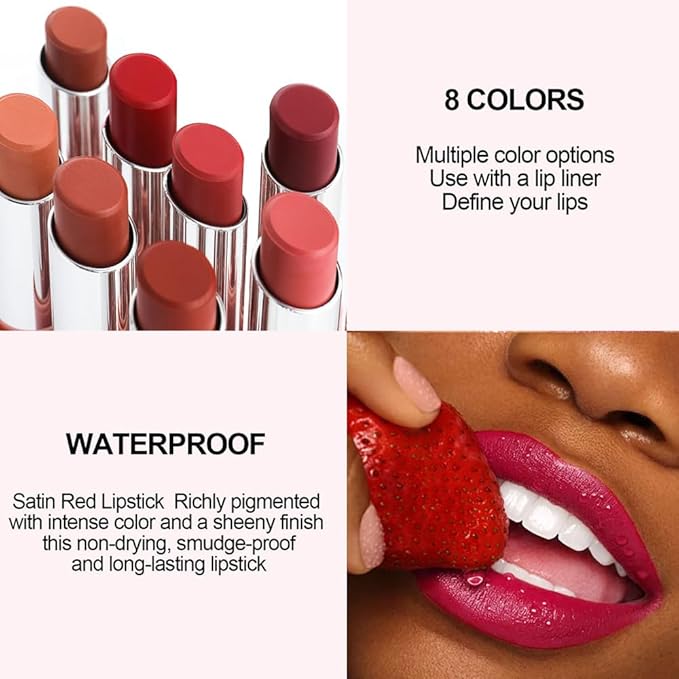 2-in-1 Light Purple Matte Lip Liner & Lipstick Combo Set,Lips Kit with Lip Liner Lip Stains Long Lasting Waterproof Smudge Proof for Older Women 24 Hours Lipliners Pencil Lipstick Makeup Gift Kit
