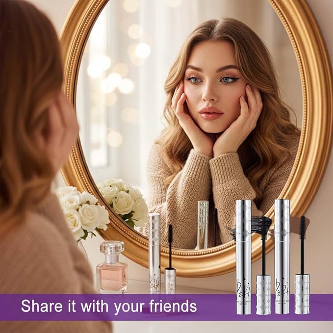 Mascara for Older Women 60 Plus, 2026 New Mascara Volume and Length for Mature Women with Thinning Lashes Mascaras for Older Wemen, Non Clumping Waterproof Long Wear (2pcs)