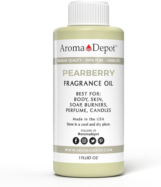 Aroma Depot 1oz / Pearberry Perfume Oil for making, Body Oil, Soap, Candle Making & Incense. Our version is a Premium Quality Undiluted & Alcohol Free