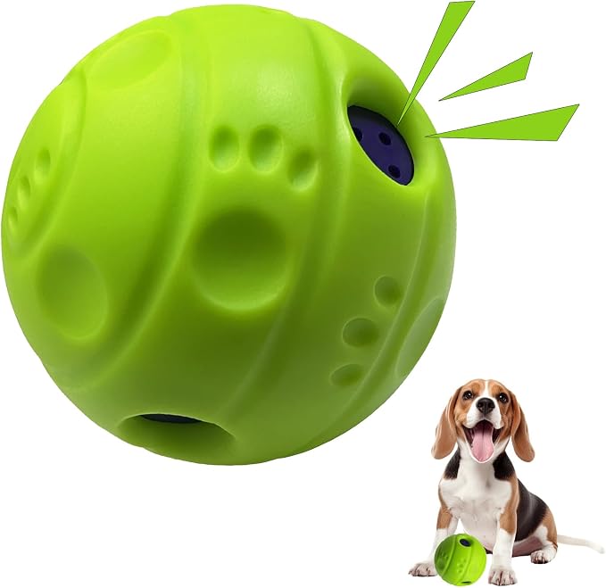 Dog Toys Ball, Interactive, M, 3.46 in (8.8 cm) | No Paint, Gibbering Sound, Surface Concave Lines