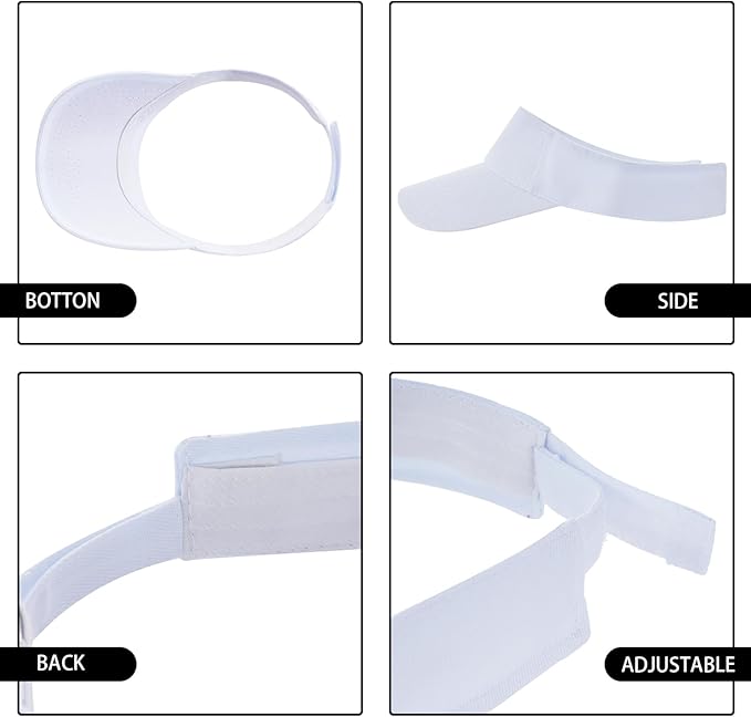 Topbuti Sports Sun Visor Hats for Women Men Adjustable Cotton Beach Baseball Tennis Golf Hat Caps UV Protection Visors