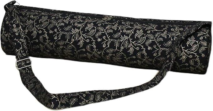 ICC Black Gold Mandala Full-Zip Exercise Yoga Mat Carry Bag Gym Beach Pilates Carrier Bags Hippie Mandala Indian Cotton Bag