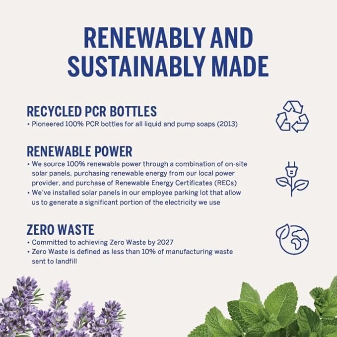 Dr. Bronner's - Pure-Castile Liquid Soap (Lavender, 16 ounce) - Made with Organic Oils, 18-in-1 Uses: Face, Body, Hair, Laundry, Pets & Dishes, Concentrated, Vegan, Non-GMO