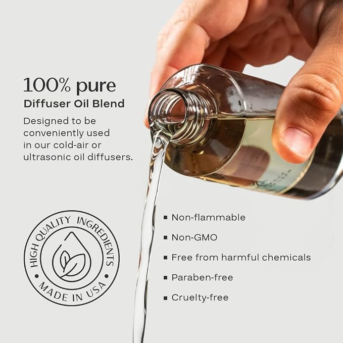 AromaPlan Hotel Scents White Tea & Thyme 5 Fl Oz (148ml), Home Luxury Aroma & Hotel Fragrance Diffuser Oil- Hotel Diffuser Oil for Aromatherapy- USA Made, Bigger Bottle, Bolder Aroma & Longer Lasting