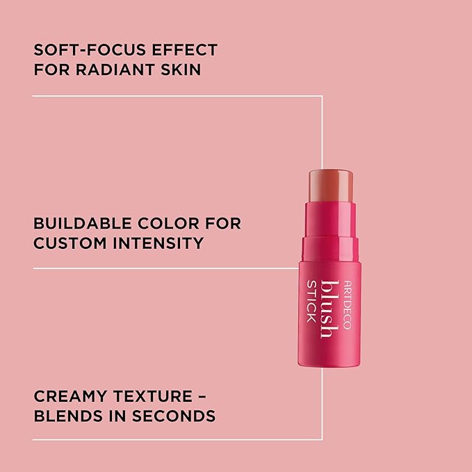 ARTDECO Blush Stick Studio City – Cream Blush with Buildable Color – Easy to Blend Makeup Stick for a Fresh & Natural Finish – Vegan & Cruelty Free – 0.17 oz