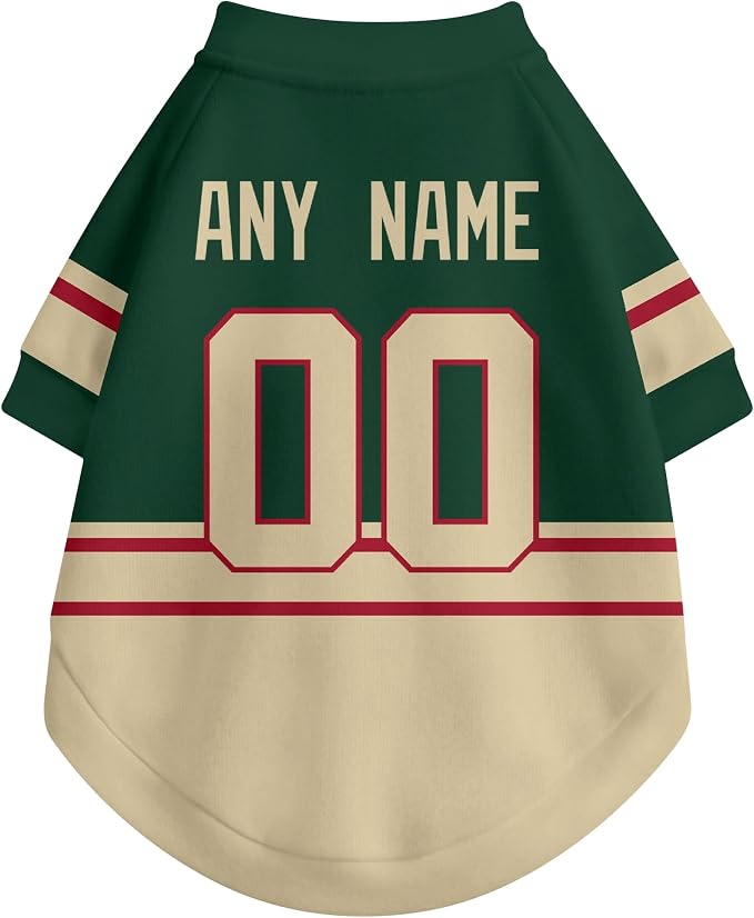 Minnesota Dog Clothes Personalized Pet T Shirt for Dogs Gift | Custom Name Number Jersey Style Pet Shirt for Dog