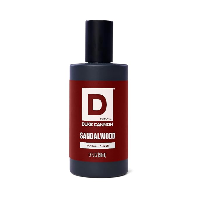 Duke Cannon Proper Cologne for Men, Sandalwood (Santal + Amber), Long-Lasting Eau de Parfum, 1.7 fl oz