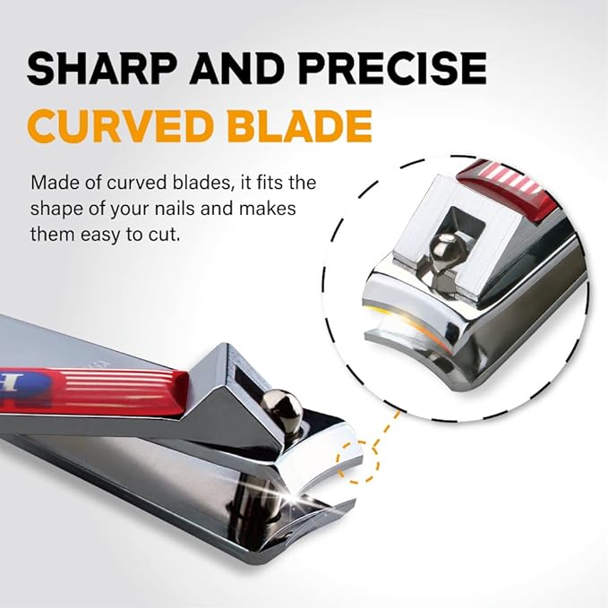 [Made in Korea] ROYAL Wide Jaw Toenail Clipper for Thick Toenails or Tough Fingernails, Large Toenail Clippers for Men, Seniors, Adults EM-3