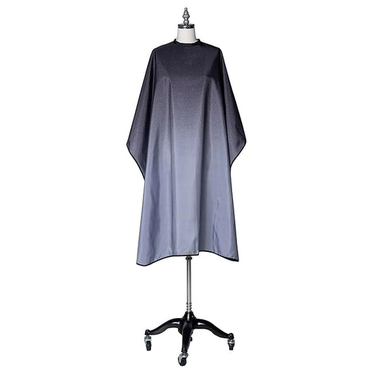 Fromm Professional Client Hair Styling and Hair Cutting Cape, Water and Stain Repellent Teflon Coating for Shampoo Bowl and Wet/Dry Cutting, 44" x 58", Black/Grey Ombre