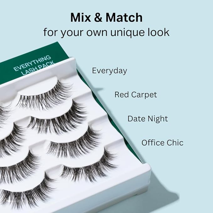 Y’OUR Everything Eye Lashes Clusters | Reusable Lash Cluster Comfortable for 4–7 Day Wear | Lightweight, Easy-to-use, Cruelty-Free | Salon-Quality DIY Lash Extensions at Home for Every Eye