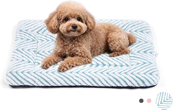Mora Pets Dog Crate Pad Washable Cat Dog Bed for Crate Flat Pet Kennel Mat | Soft Dog Cat Bed Mat, Puppy Crate Pad for Dog Cages Cozy Sleeping Liner, Cute Pet Pillow Cushion Anti Slip Small Blue 24 x 18
