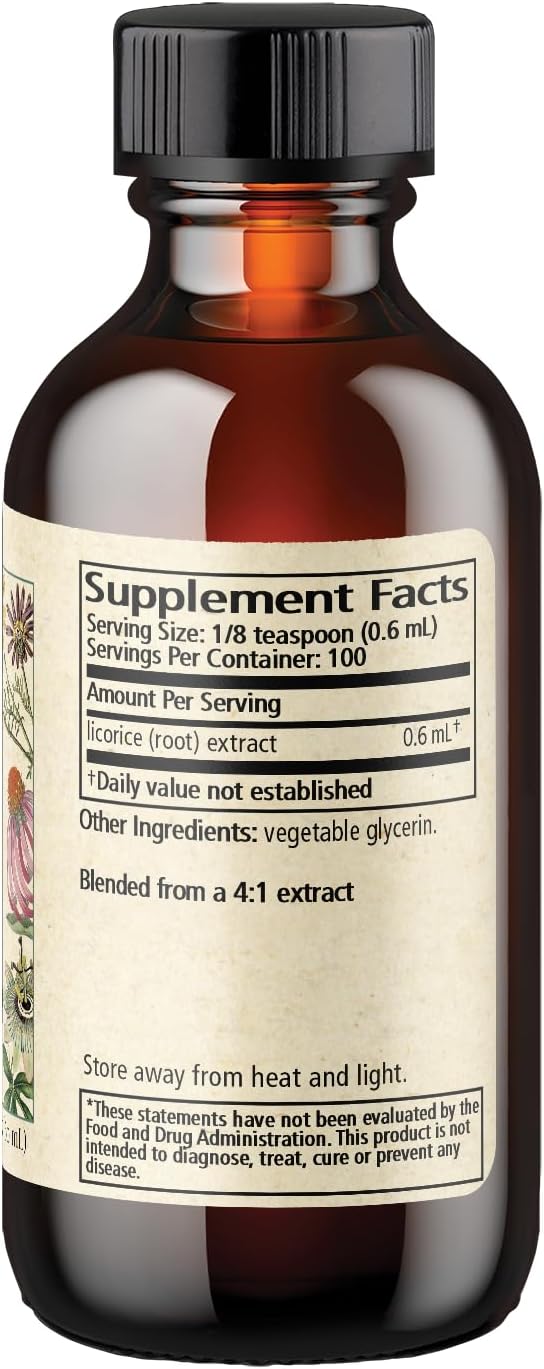 Wise Woman Herbals Licorice Botanical Syrup (Formerly Solid Extract) 4:1, Alcohol-Free, Herbal Digestive Comfort, Adrenal Balance, Immune, Respiratory & Healthy Inflammatory Response Support, 2 Fl Oz