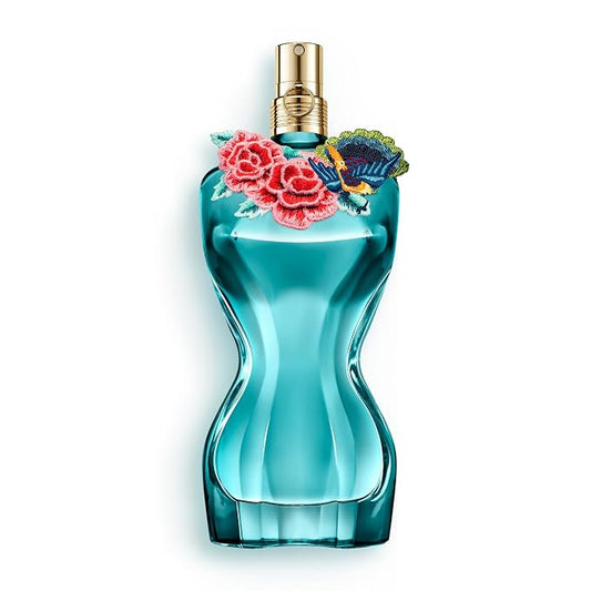 Jean Paul Gaultier La Belle Paradise Garden Eau de Parfum for Women - Long Lasting Floral Amber Womens Perfume with Blue Water Lily, Iris & Vanilla - Designer Fragrance Spray, 3.4 oz