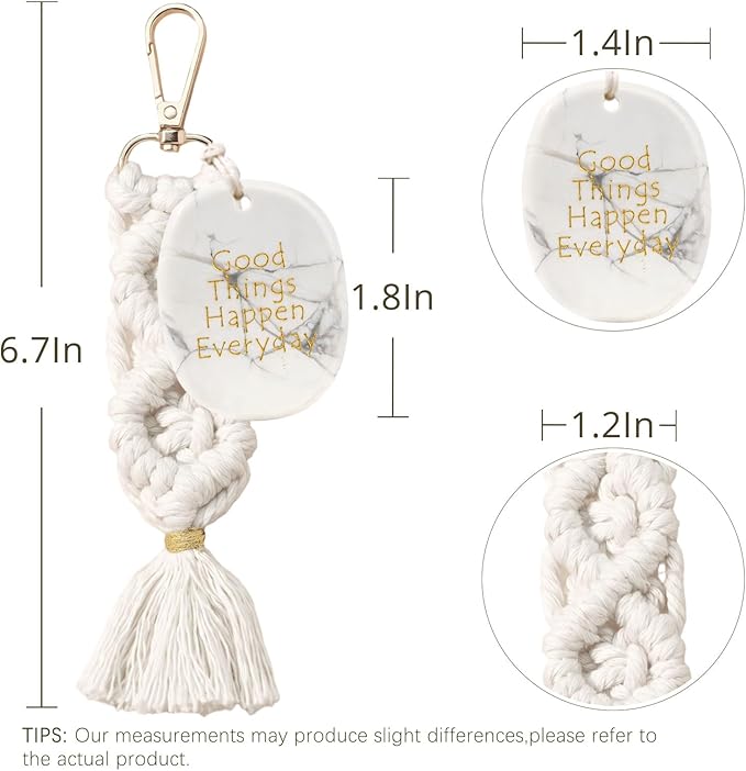 Engraved Howlite Healing Stone with Tassel, Mental Crystal for Reiki & Anxiety Relief, Polished Stones Gift for Women, Moonstone Crystals Inspired