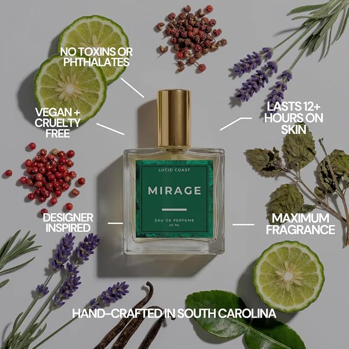 Mirage Extrait de Parfum - Inspired by D. Sauvage - Long Lasting Clean & Vegan Fragrance for Men & Women - Notes of Bergamot, Pepper & Ambroxan - 1.1oz / 30ml