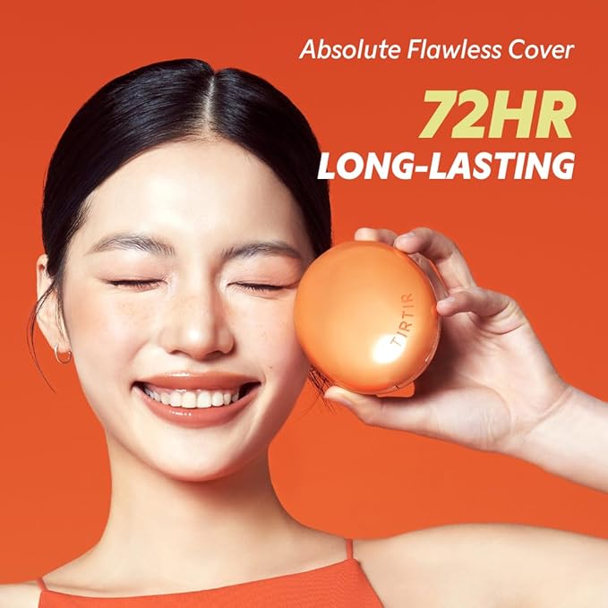 TIRTIR Mask Fit Ai Filter Cushion Foundation | AI-Like Semi-Matte Finish - Up to 72-Hour Medium to Full Coverage Korean BB Cushion Make up Beauty, #37N Peanut Almond, 0.63 Fl Oz